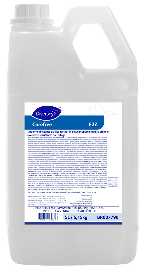 CAREFREE 4x5L - IMPERMEABILIZANTE ACRÍLICO RESTAURÁVEL QUE PROPORCIONA ALTO BRILHO E EXCELENTE RESISTÊNCIA AO TRÁFEGO